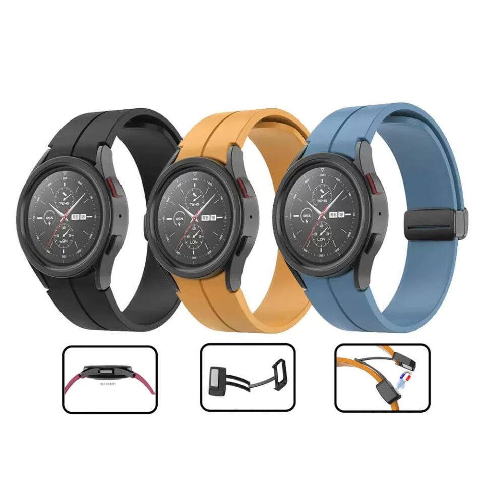 Samsung Galaxy Watch 5 44mm HEPTEKİLETİŞİM KRD-84 Silikon Kordon