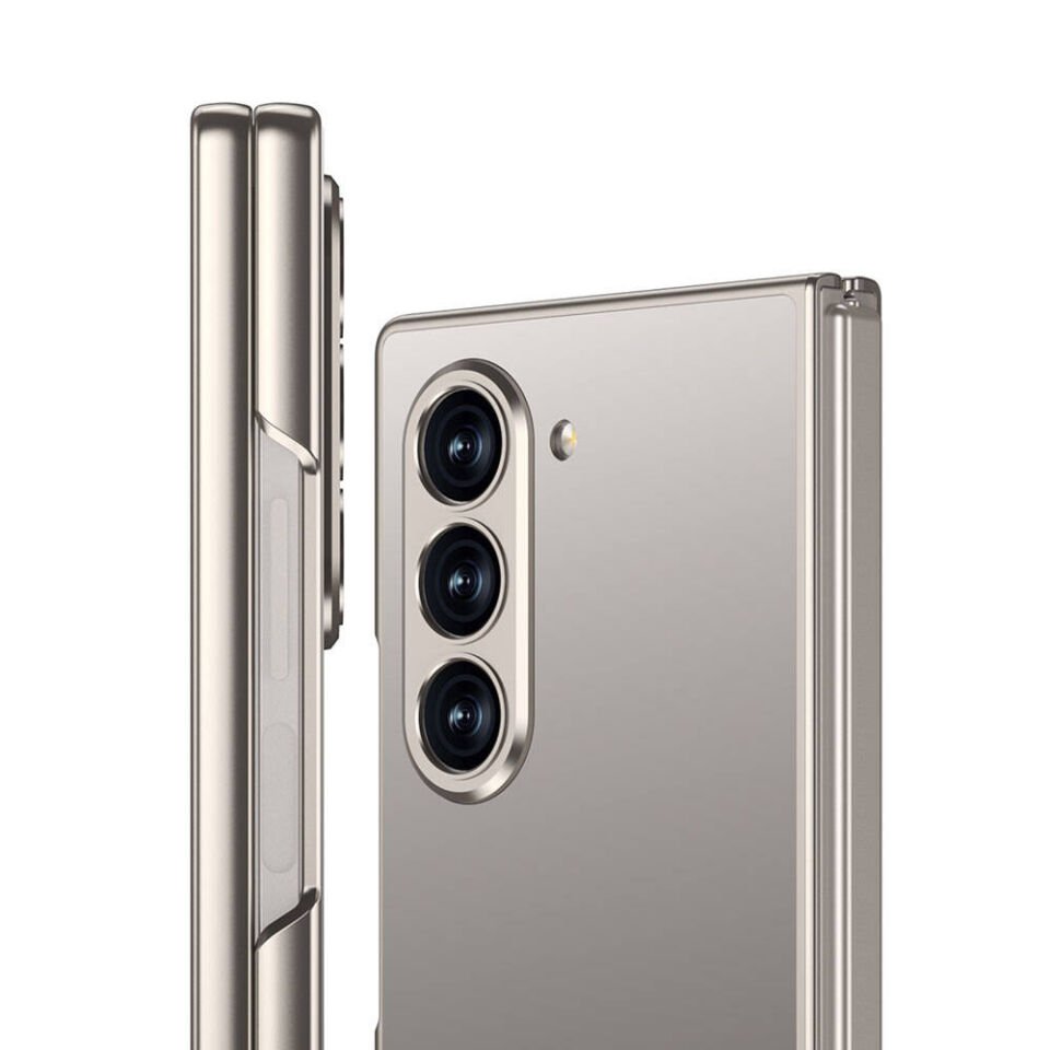 Samsung Galaxy Z Fold 6 Kılıf Titanyum Metal Tasarımlı  Kıpta Kapak (Caz) Siyah