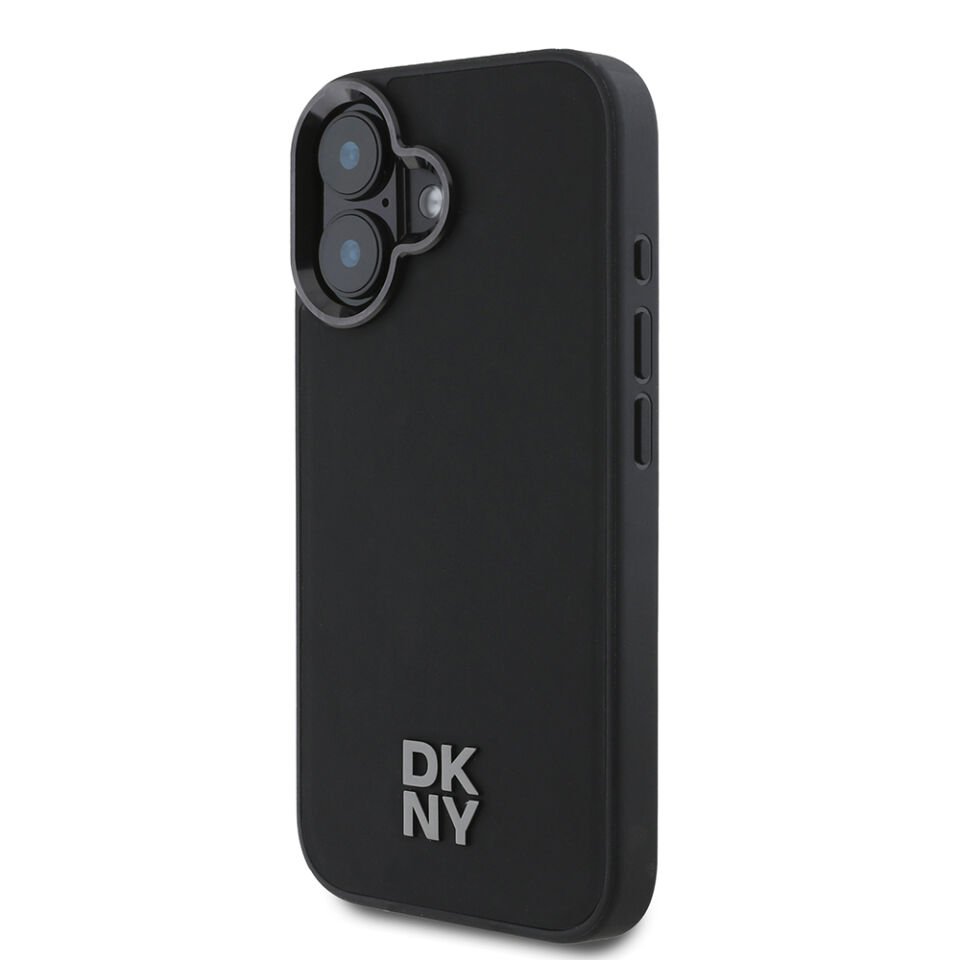 Apple iPhone 16 Kılıf DKNY Orjinal Lisanslı Magsafe Şarj Özellikli Metal Logolu PU Deri Plain Kapak