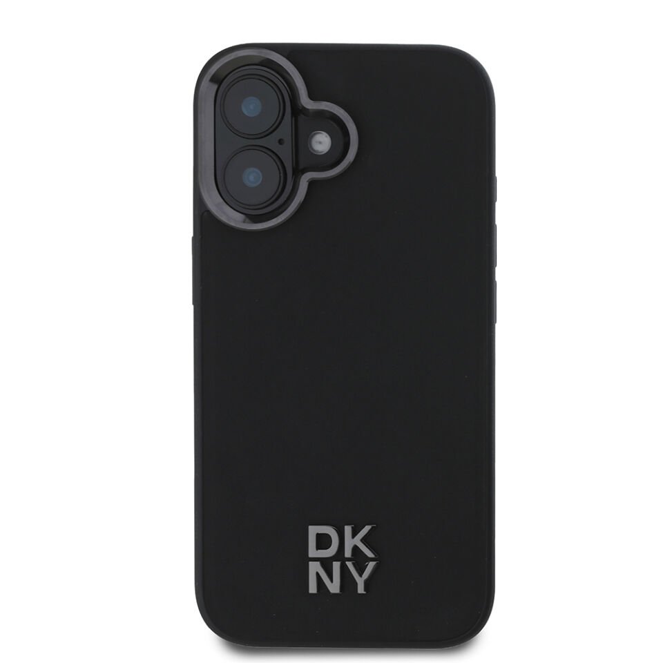 Apple iPhone 16 Kılıf DKNY Orjinal Lisanslı Magsafe Şarj Özellikli Metal Logolu PU Deri Plain Kapak