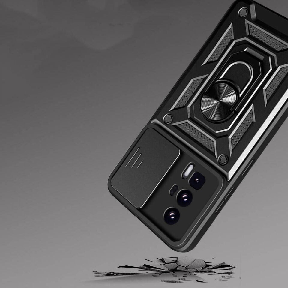 Xiaomi Poco F5 Pro Kılıf Magnetik Standlı Kamera Korumalı HEPTEKİLETİŞİM Sürgülü Vega Kapak