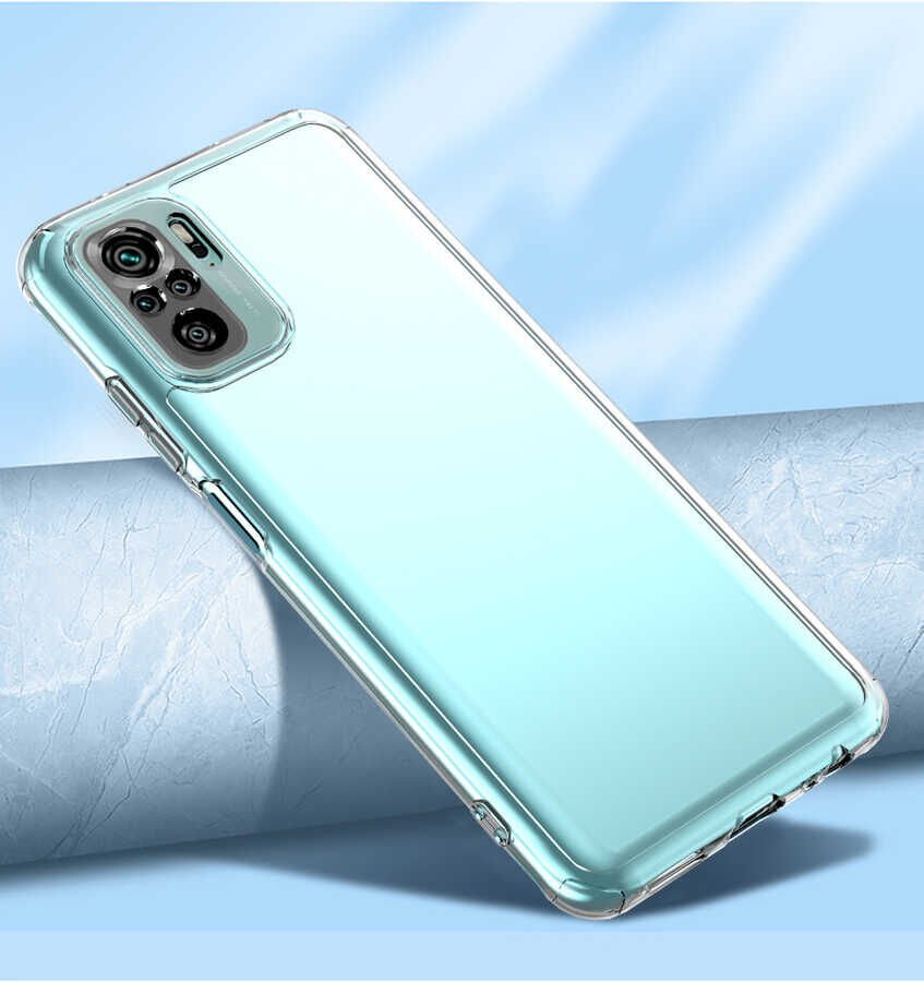 Xiaomi Poco M5S Şeffaf Kamera Korumalı Kılıf Yumuşak İnce Tasarımlı Kapak (SÜPER-K) Renksiz