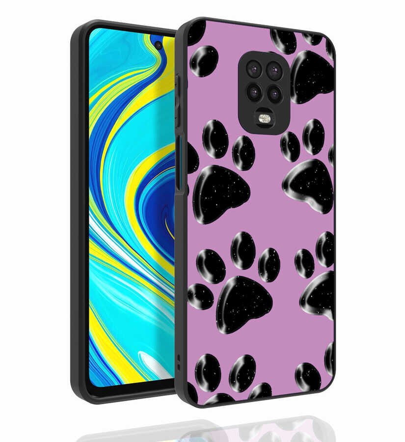 Xiaomi Redmi Note 9S Kılıf Kabartmalı Kamera Korumalı Desenli Darbe Emici Renkli Kapak (Nora) NO3