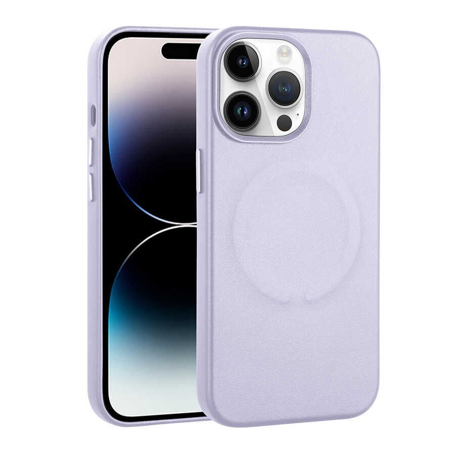 Apple iPhone 14 Pro Max Kılıf PU Deri Magsafe Wireless Şarj Özellikli HEPTEKİLETİŞİM Derix Kapak