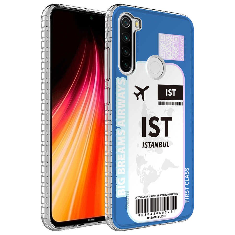 Xiaomi Redmi Note 8 Kılıf Kamera Çıkıntılı Airbag Kenarlı Darbe Emici Desenli Kapak (ELEGANS) NO4
