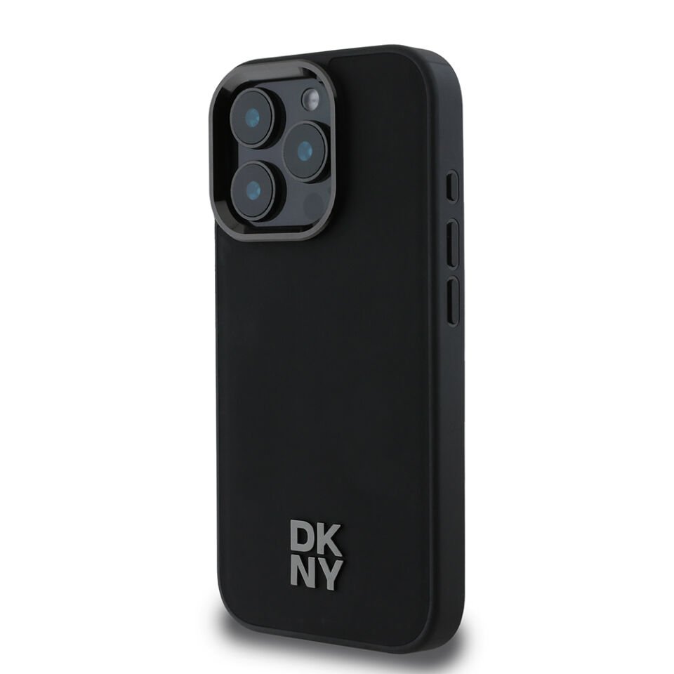 Apple iPhone 16 Pro Max Kılıf DKNY Orjinal Lisanslı Magsafe Şarj Özellikli Metal Logolu PU Deri Plain Kapak