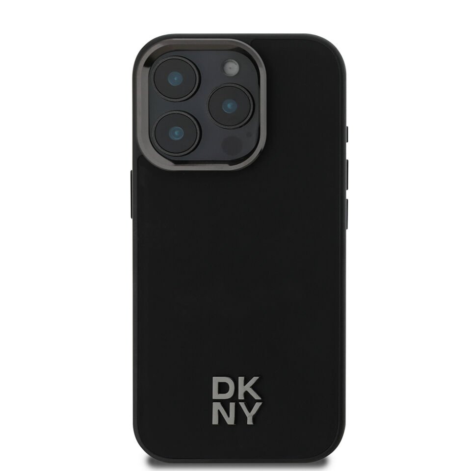 Apple iPhone 16 Pro Max Kılıf DKNY Orjinal Lisanslı Magsafe Şarj Özellikli Metal Logolu PU Deri Plain Kapak