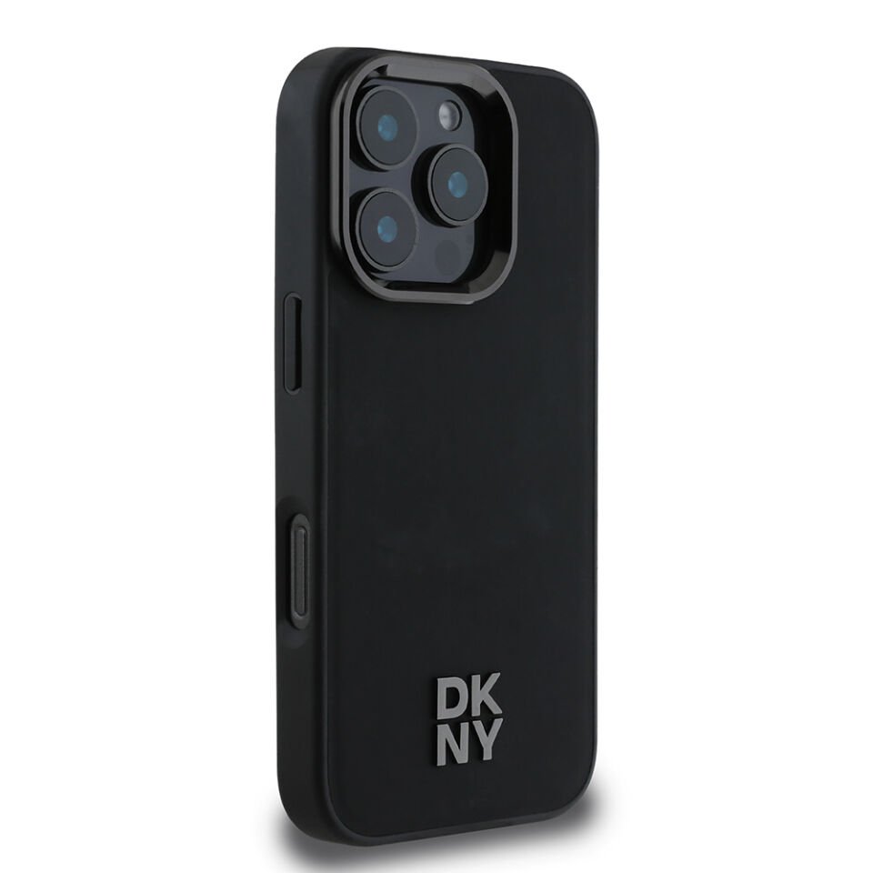 Apple iPhone 16 Pro Max Kılıf DKNY Orjinal Lisanslı Magsafe Şarj Özellikli Metal Logolu PU Deri Plain Kapak