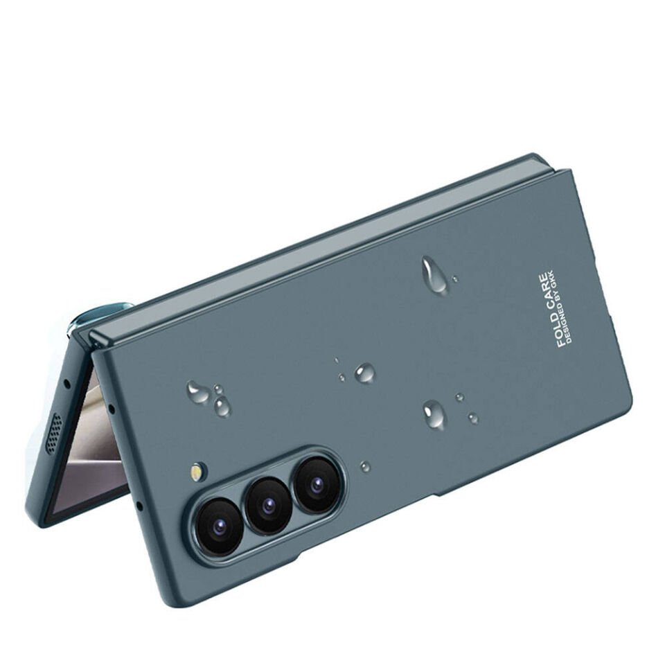 Samsung Galaxy Z Fold 6 Kılıf Sert Kıpta Mat Görünümlü Kapak Siyah