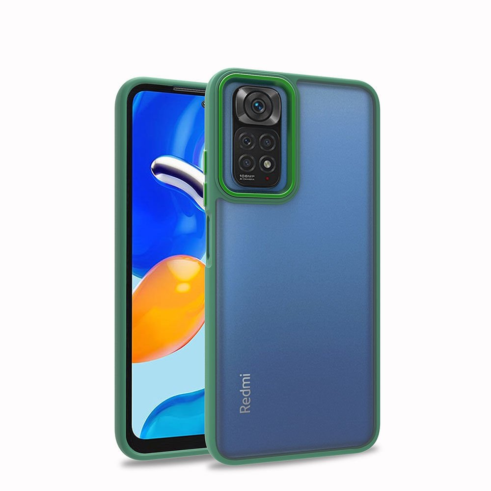 Xiaomi Redmi Note 11 Pro 5G Kılıf Kamera Çıkıntılı Arkası Şeffaf Hassas Tuşlu Kenarlı Kapak (Flora) Lila