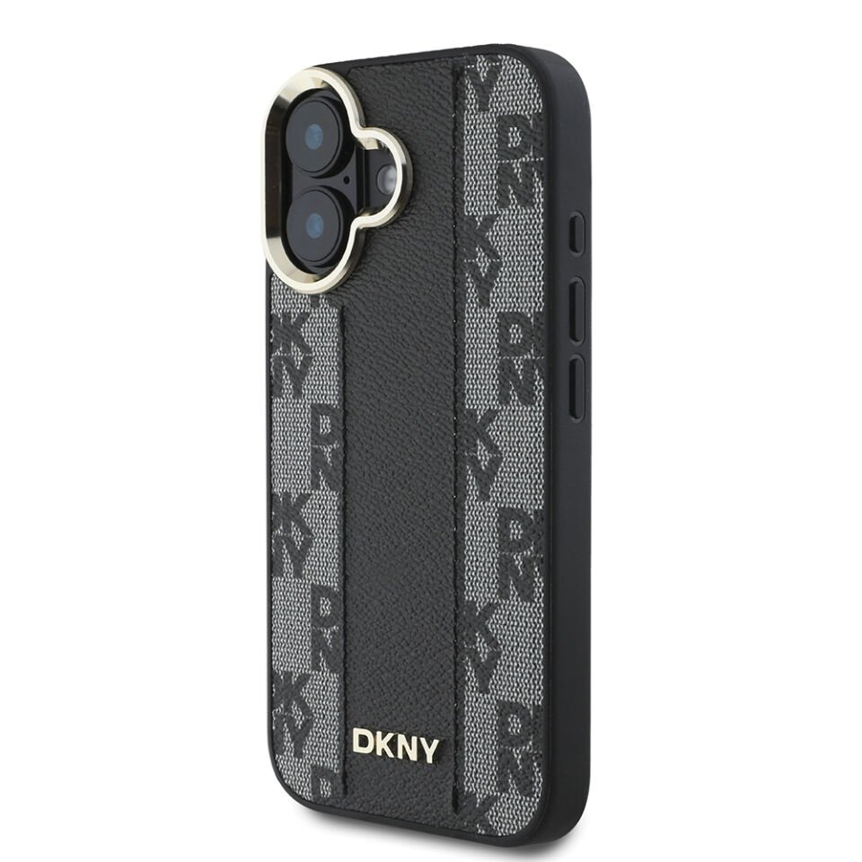 Apple iPhone 16 Plus Kılıf DKNY Orjinal Lisanslı Magsafe Şarj Özellikli 3D Yazılı Checkered Pattern Kapak