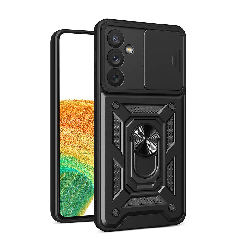 Samsung Galaxy A34 Kılıf Magnetik Standlı Kamera Korumalı HEPTEKİLETİŞİM Sürgülü Vega Kapak