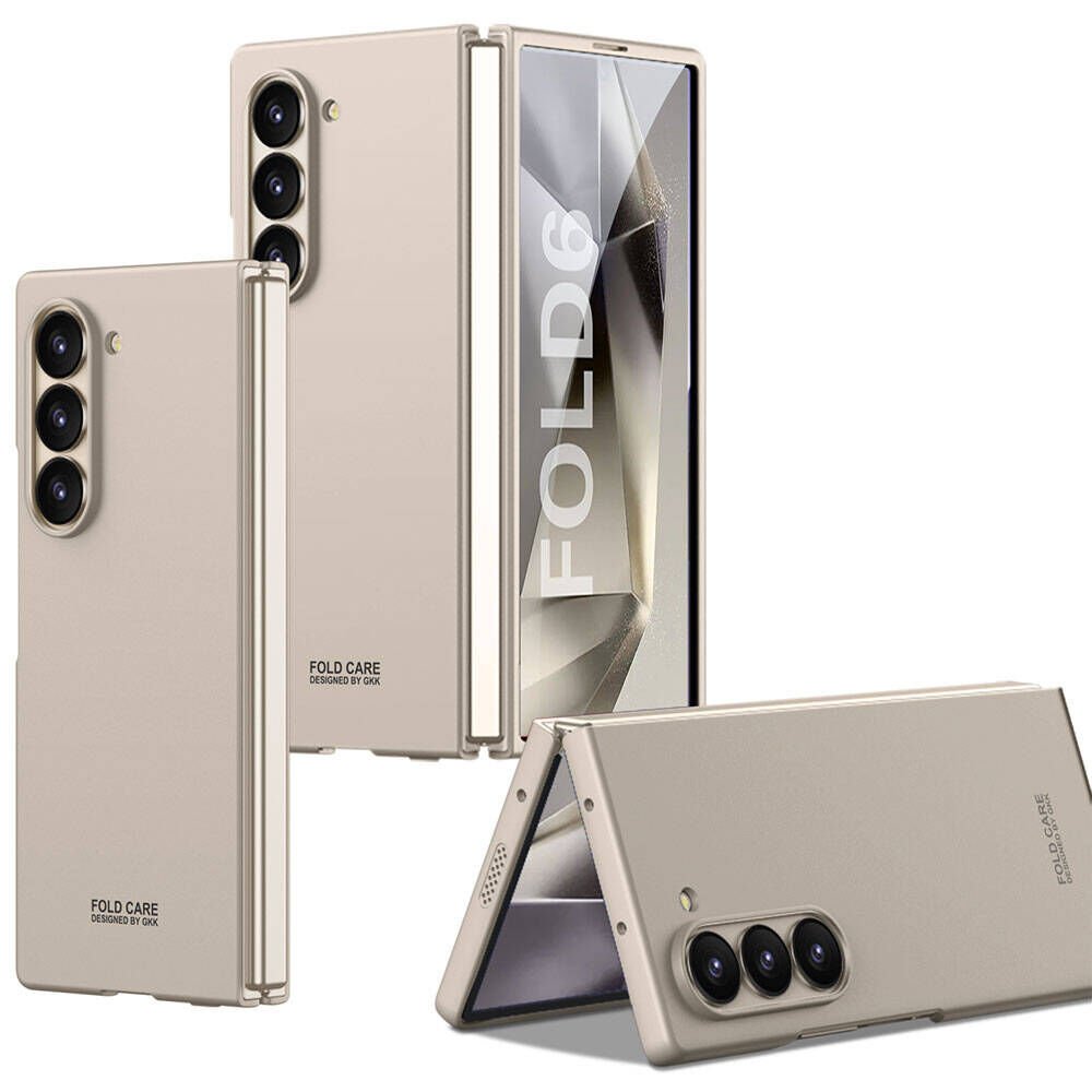 Samsung Galaxy Z Fold 6 Kılıf Sert Kıpta Mat Görünümlü Kapak Titanyum-Gri