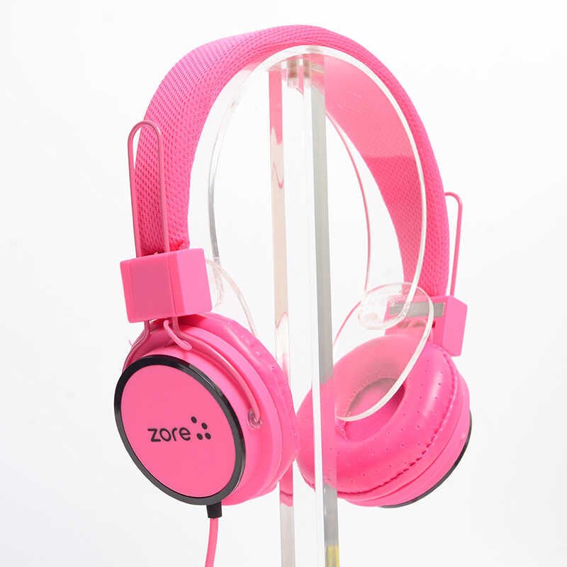 Hafif Portatif Kolayca Katlanıp Taşınabilir Dizayn Kulaklık (Y-6338 MP3 3.5mm Kulaklık) Pembe