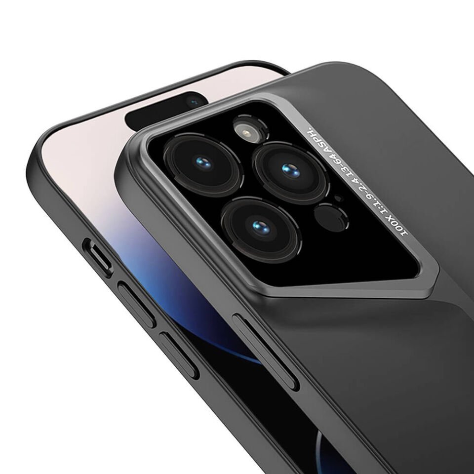 Apple iPhone 14 Pro Kılıf Ultra İnce Kamera Korumalı Sert Rubber Kapak (Procase) Siyah
