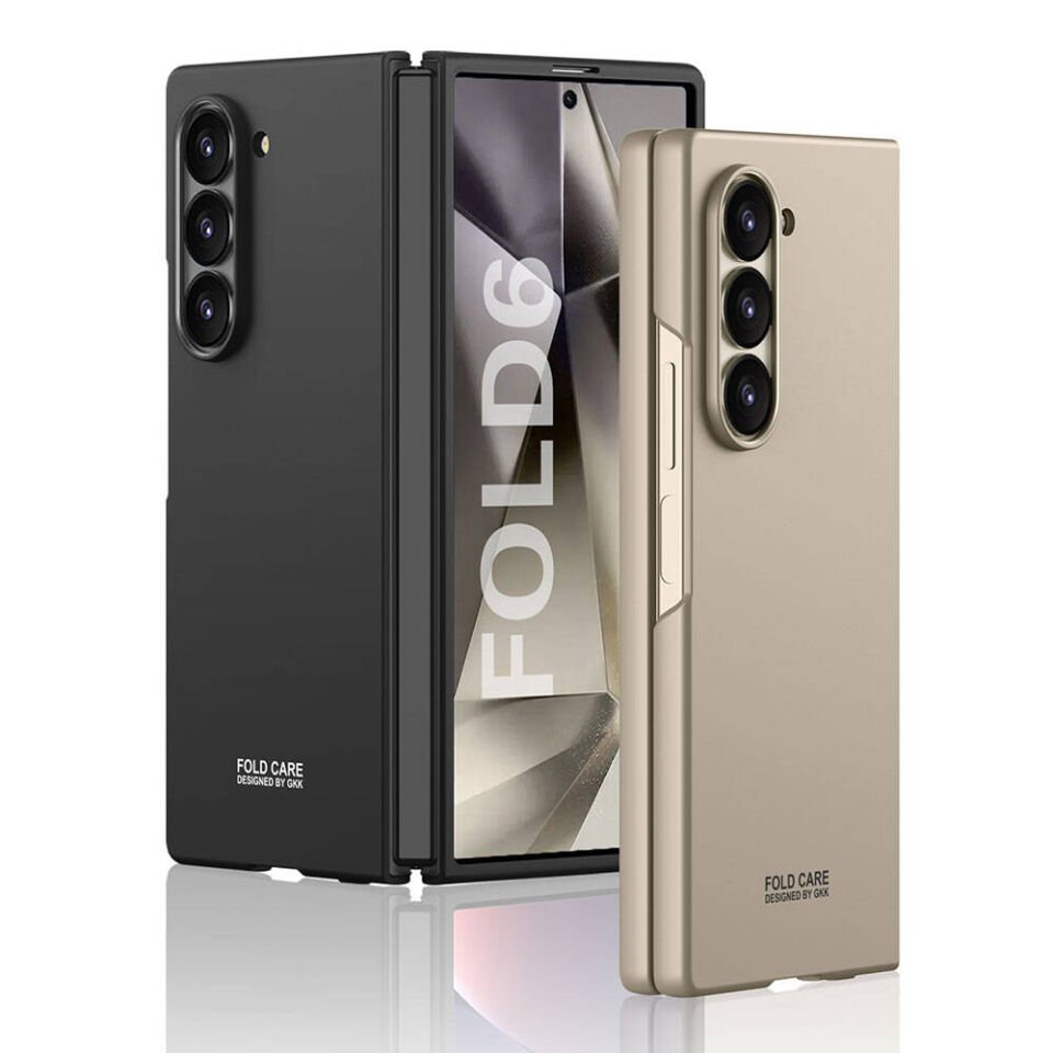 Samsung Galaxy Z Fold 6 Kılıf Sert Kıpta Mat Görünümlü Kapak Mavi