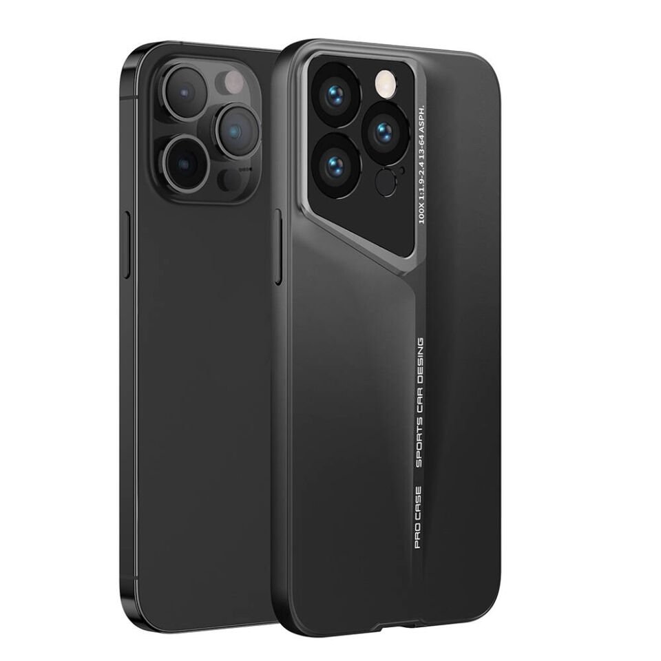 Apple iPhone 14 Pro Max Kılıf Ultra İnce Kamera Korumalı Sert Rubber Kapak (Procase) Siyah