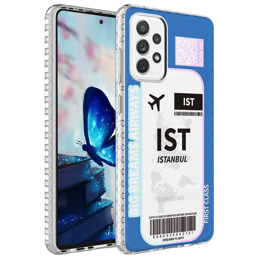Samsung Galaxy A32 4G Kılıf Kamera Çıkıntılı Airbag Kenarlı Darbe Emici Desenli Kapak (ELEGANS) NO4