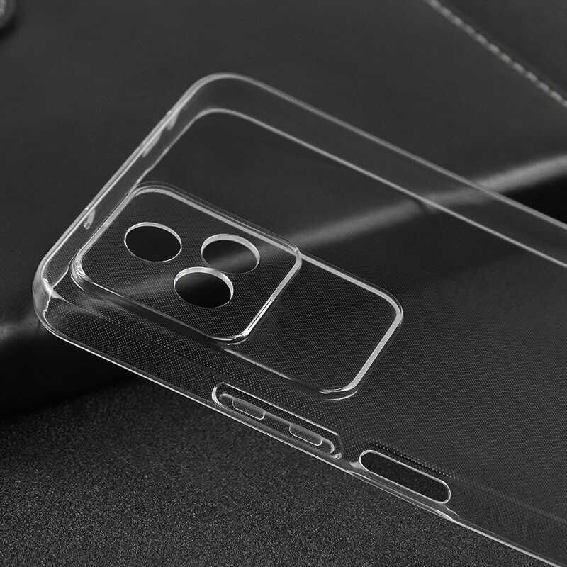 Xiaomi Poco F4 Şeffaf Kamera Korumalı Kılıf Yumuşak İnce Tasarımlı Kapak (SÜPER-K) Renksiz