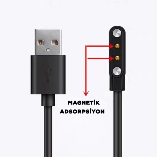 Haylou Solar LS05 Akıllı Saat Usb Şarj Kablosu Siyah