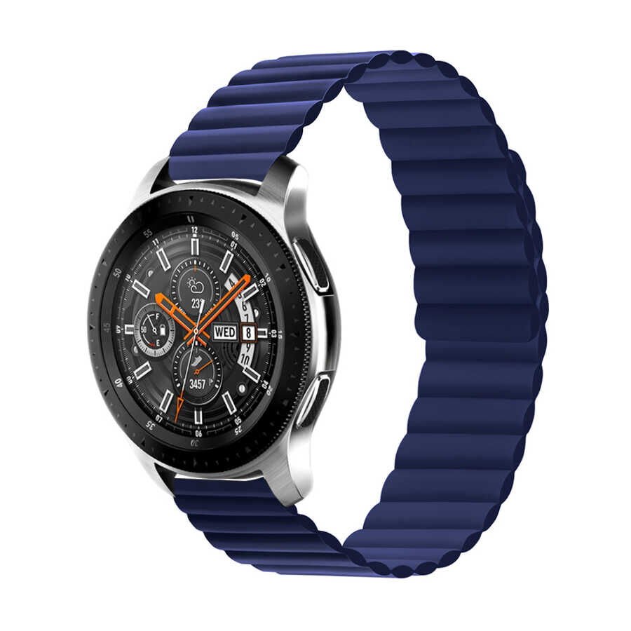 Samsung Gear S2 Mıknatıslı Kordon Çift Renk Tasarım (KRD-52) Lacivert