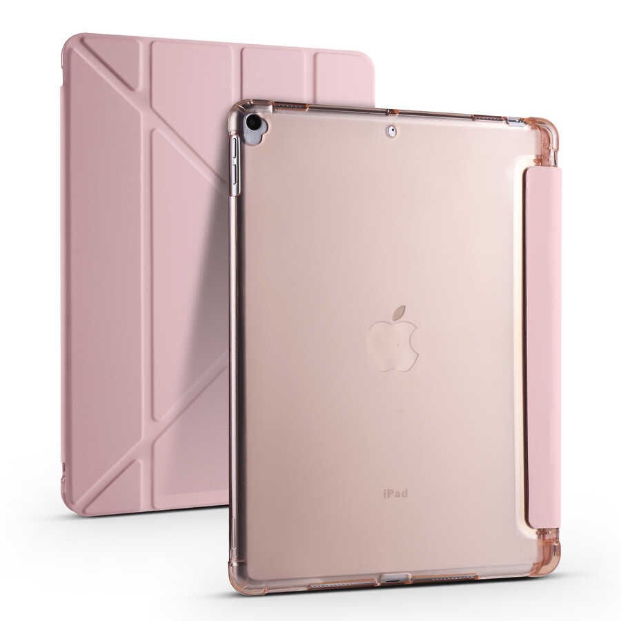 Apple iPad Pro 10.5 (7.Nesil) Kılıf HEPTEKİLETİŞİM Tri Folding Kalem Bölmeli Standlı Kılıf