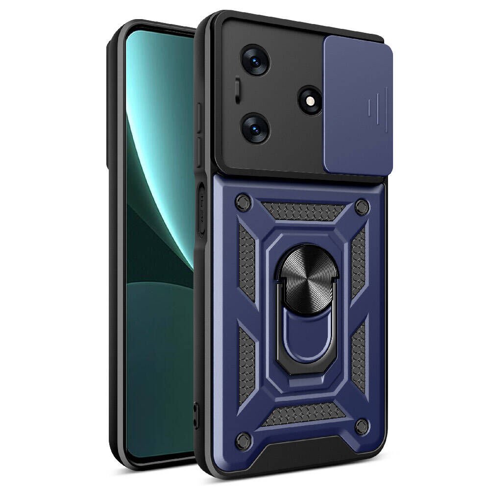 Tecno Spark 10C Kılıf Magnetik Standlı Kamera Korumalı HEPTEKİLETİŞİM Sürgülü Vega Kapak