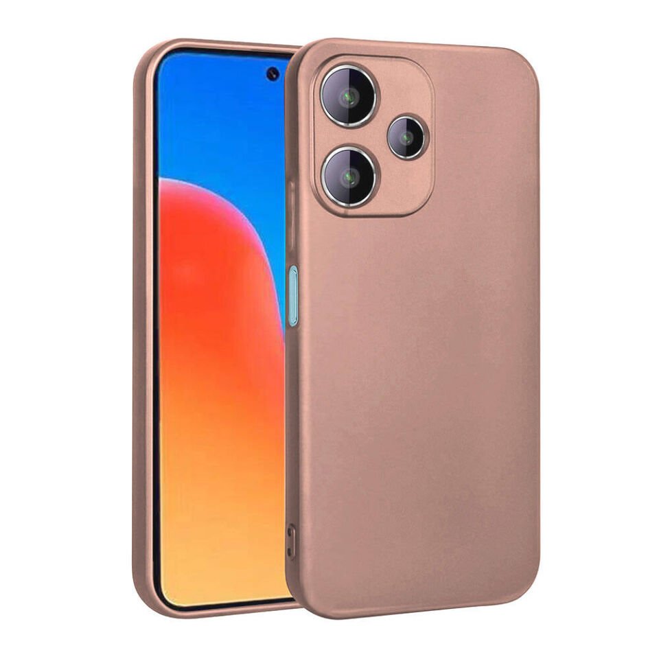 Xiaomi Redmi 12 5G Kılıf Yumuşak Dokulu Soft İnce Mat Silikon Kapak (PREMİER) Rose Gold
