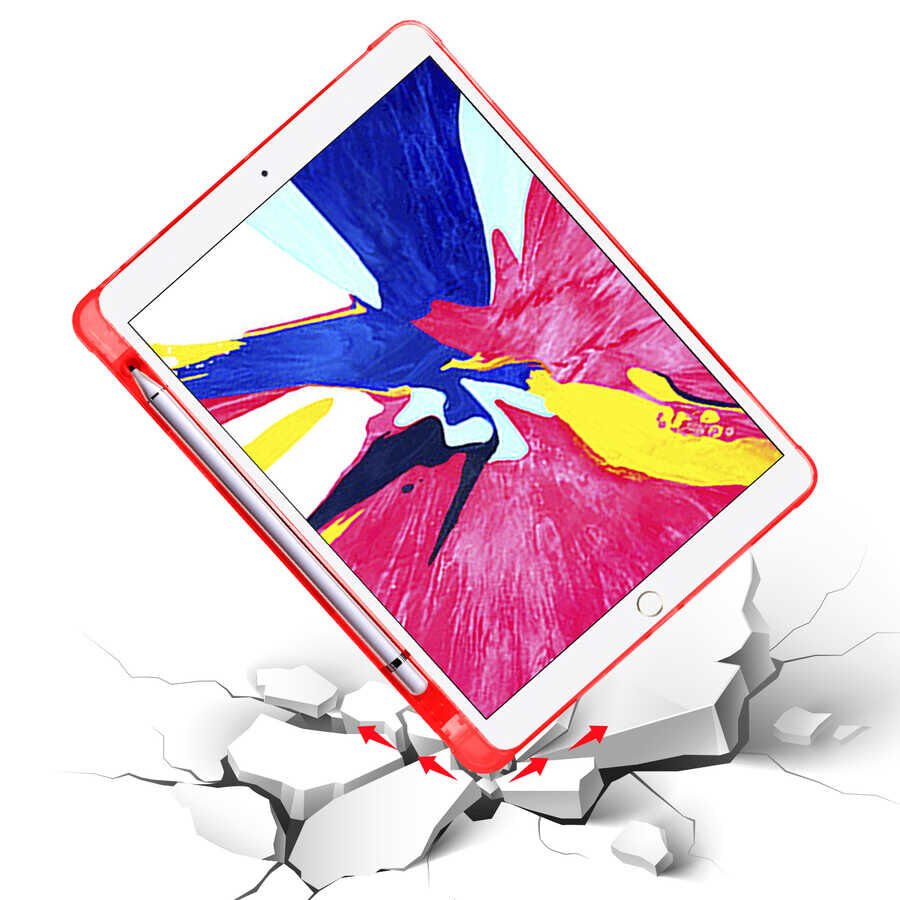 Apple iPad 10.2 (8.Nesil) Kılıf HEPTEKİLETİŞİM Tri Folding Kalem Bölmeli Standlı Kılıf
