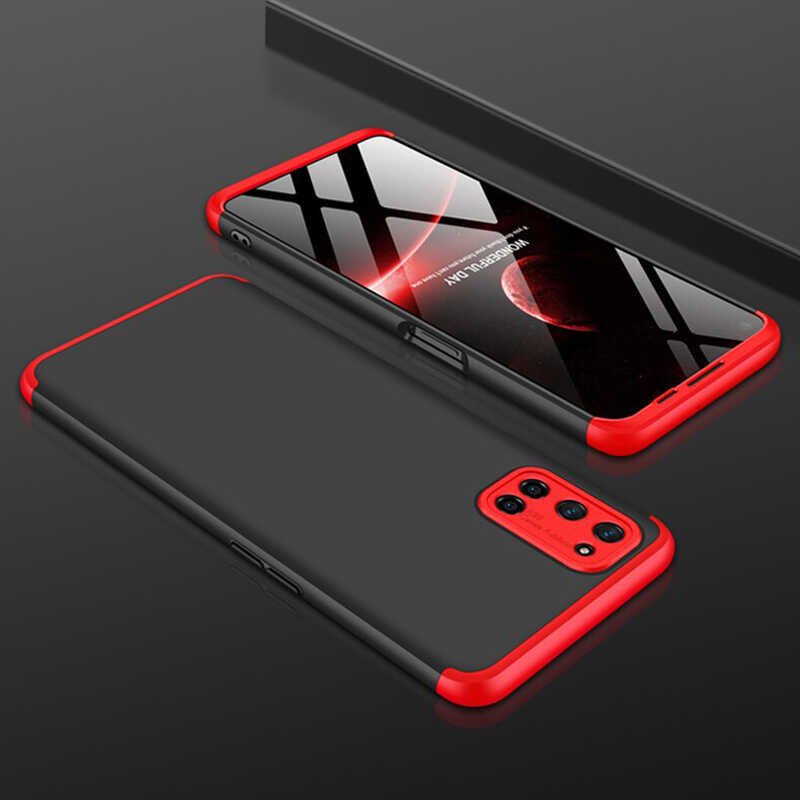 Oppo A92 Kılıf 360 Tam Koruma Ön Ve Arka Sert Mika Kapak Orjinal Ays Gkk Kapak Rose Gold