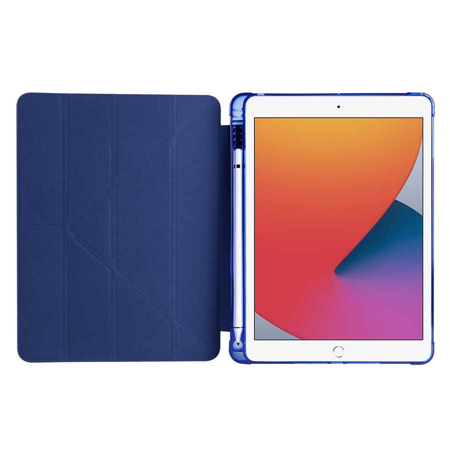 Apple iPad 9.7 2017 (5.Nesil) Kılıf HEPTEKİLETİŞİM Tri Folding Kalem Bölmeli Standlı Kılıf