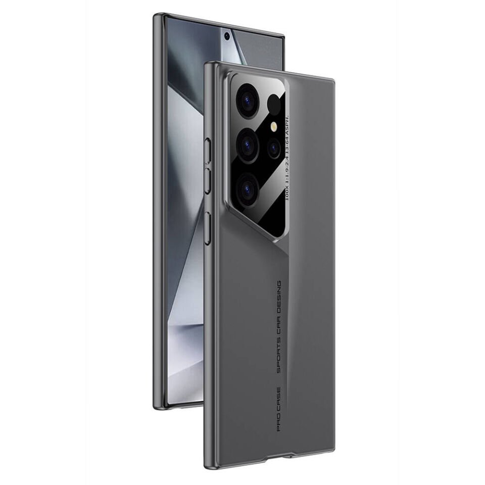 Samsung Galaxy S23 Ultra Kılıf Ultra İnce Kamera Korumalı Sert Rubber Kapak (Procase) Mor