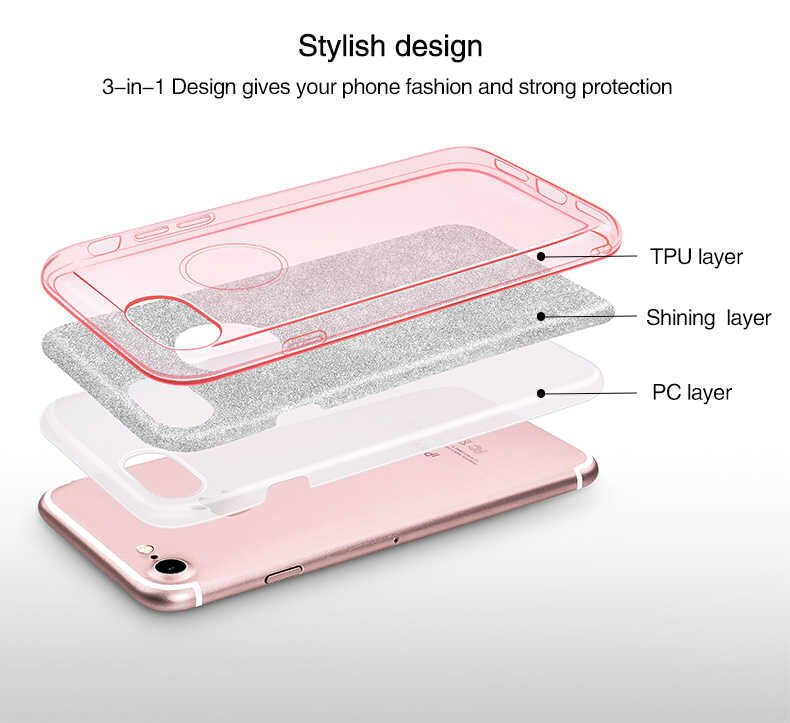Huawei P10 Kılıf Renkli Parıltılı Simli Işıltılı Silikon Kapak (SHİNİNG) Rose Gold