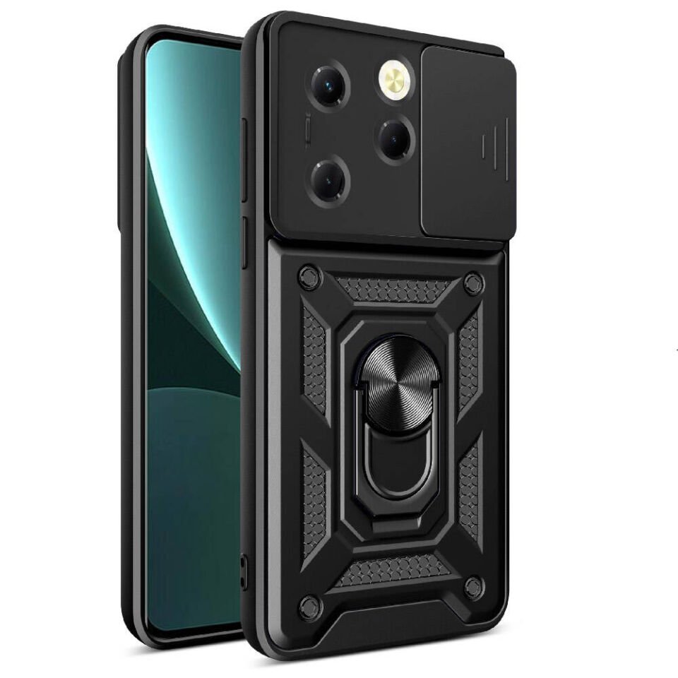 Tecno Spark 20 Pro Kılıf Magnetik Standlı Kamera Korumalı HEPTEKİLETİŞİM Sürgülü Vega Kapak