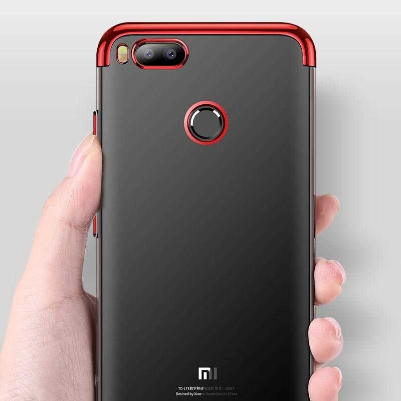 Xiaomi Mi 5x Kılıf Zore Dört Köşeli Lazer Silikon Kapak