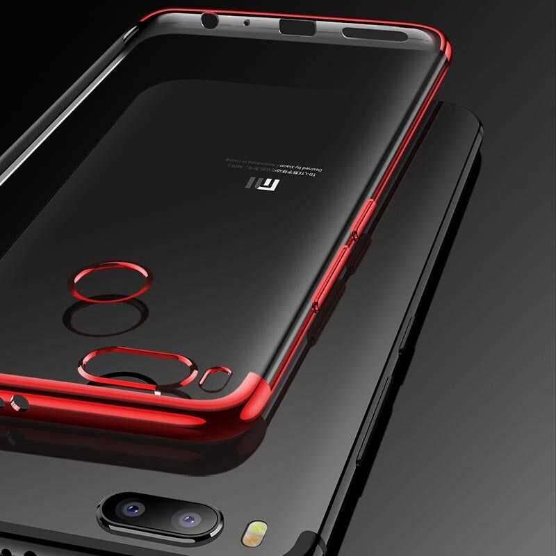 Xiaomi Mi 5x Kılıf Zore Dört Köşeli Lazer Silikon Kapak