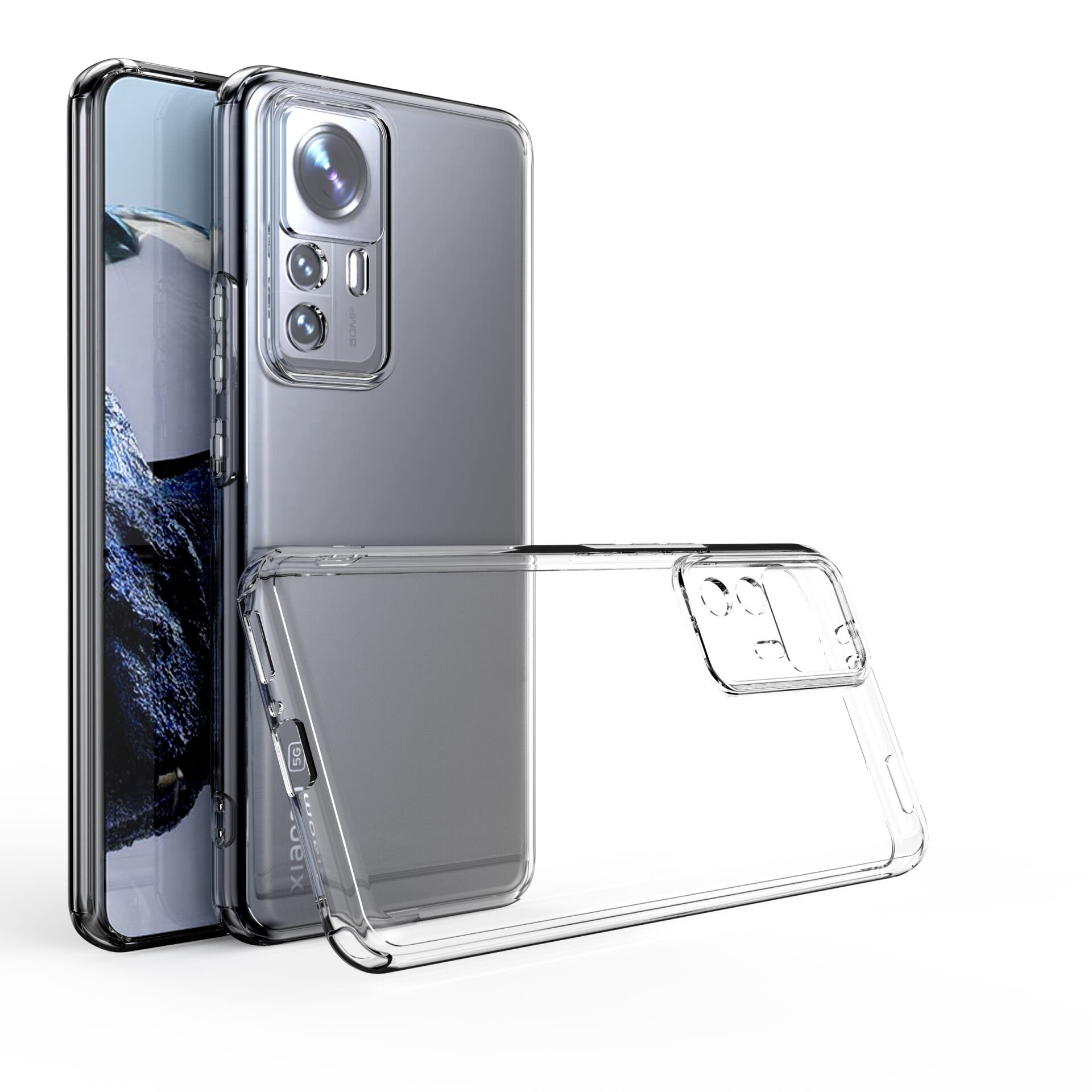 Xiaomi Mi 12T Şeffaf Kamera Korumalı Kılıf Yumuşak İnce Tasarımlı Kapak (SÜPER-K) Renksiz