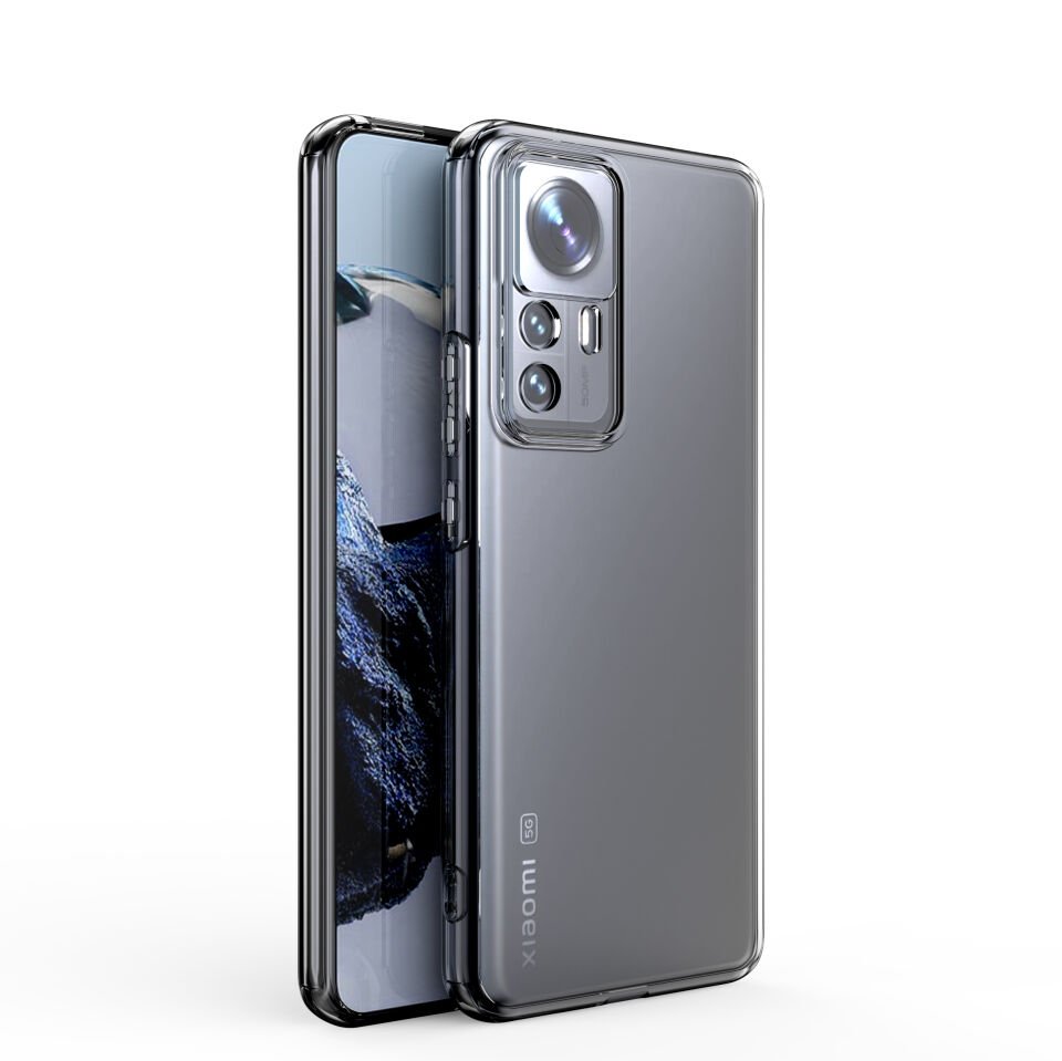 Xiaomi Mi 12T Şeffaf Kamera Korumalı Kılıf Yumuşak İnce Tasarımlı Kapak (SÜPER-K) Renksiz