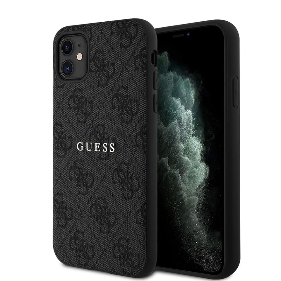 Apple iPhone 11 Kılıf Guess Orjinal Lisanslı 4G Desen Yazı Logolu Kapak