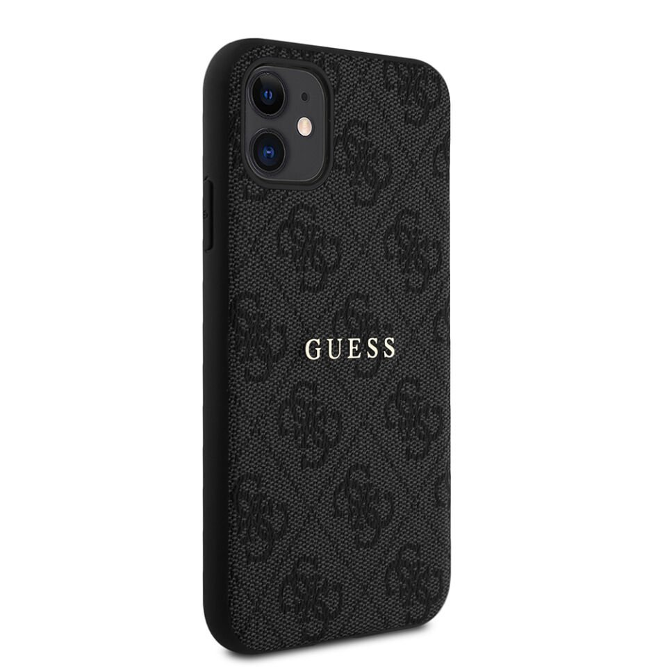 Apple iPhone 11 Kılıf Guess Orjinal Lisanslı 4G Desen Yazı Logolu Kapak