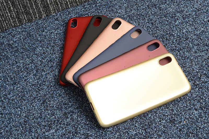 Xiaomi Redmi 7A Kılıf Yumuşak Dokulu Soft Esnek İnce Mat Renkli Silikon Kapak (PREMİER) Rose Gold