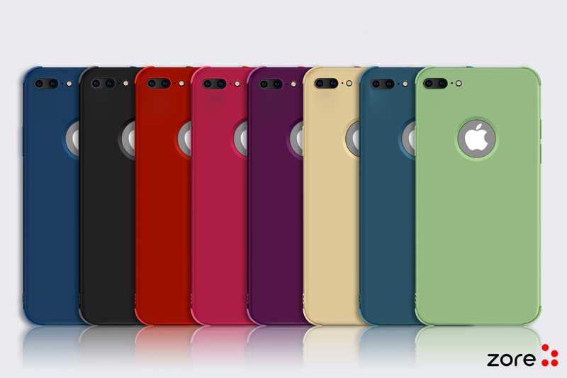 Apple  iPhone 8 Plus Sililkon Mat Soft Yüzeyli Kapak (NEVA) Pembe Açık