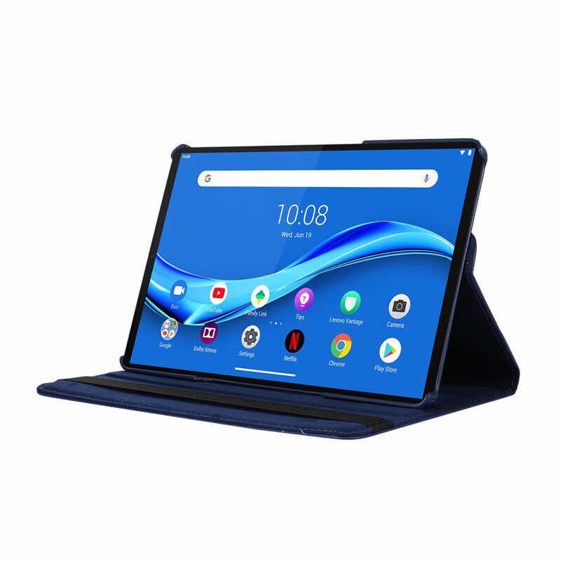 Lenovo M10 Tb-x505f X505x X605l X605f Kılıf Dönebilen Standlı (D-T) Mavi