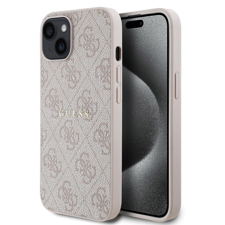 Apple iPhone 14 Kılıf Guess Orjinal Lisanslı Magsafe Şarj Özellikli 4G Desen Yazı Logolu Kapak
