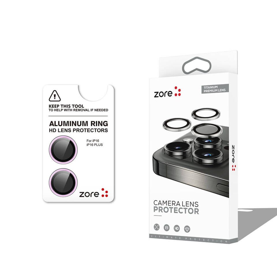 Apple iPhone 16 Plus Safir Kamera Lens Koruyucu (KOLAY TAKMA APARATLI) CL-12 Gümüş
