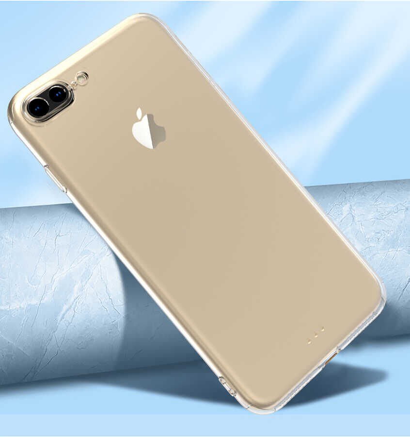 Apple iPhone 8 Plus Kılıf HEPTEKİLETİŞİM Kamera Korumalı Süper Silikon Kapak