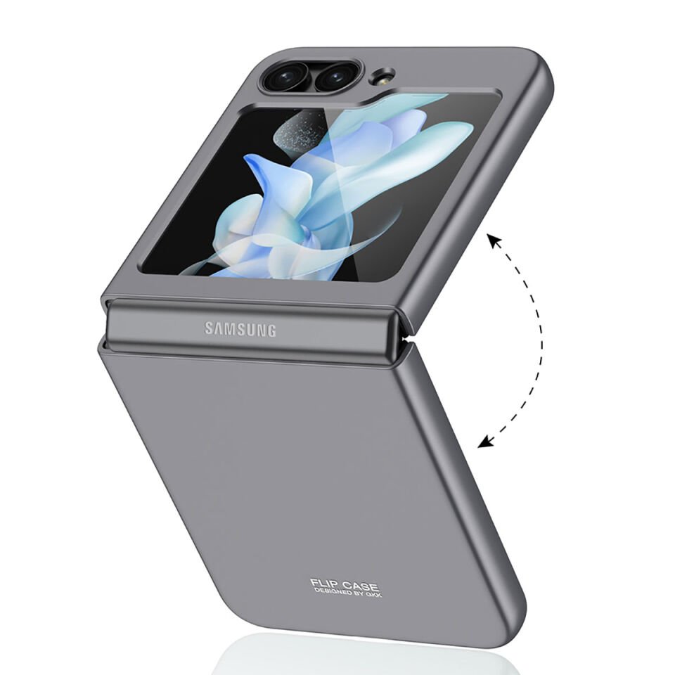 Samsung Galaxy Z Flip 5 Kılıf Mat Görünümlü Ultra İnce Sert Kıpta Kapak Pembe