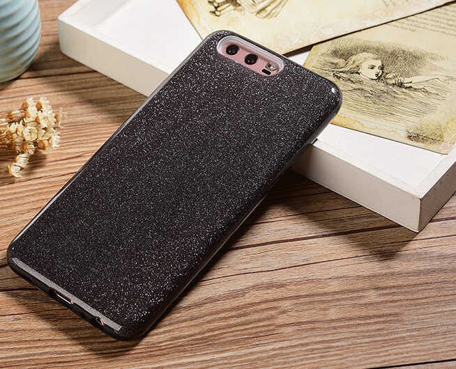 Huawei P10 Plus Kılıf Renkli Parıltılı Simli Işıltılı Silikon Kapak (SHİNİNG) Gümüş