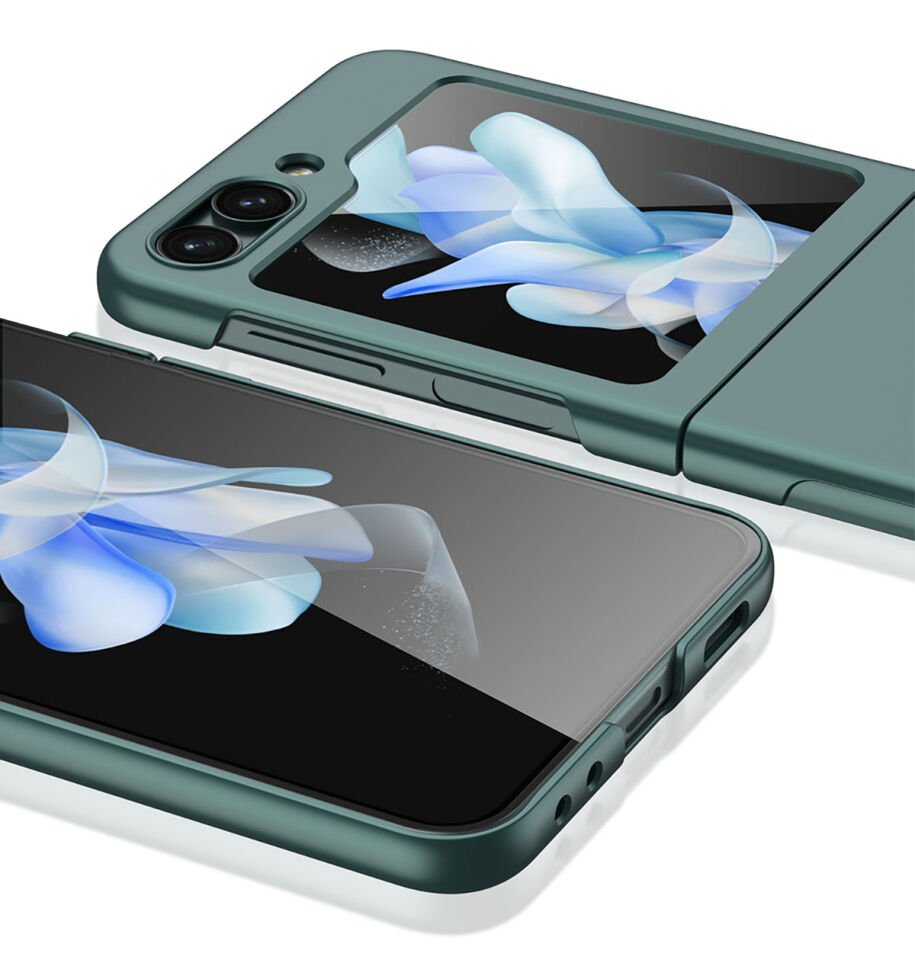 Samsung Galaxy Z Flip 5 Kılıf Mat Görünümlü Ultra İnce Sert Kıpta Kapak Siyah