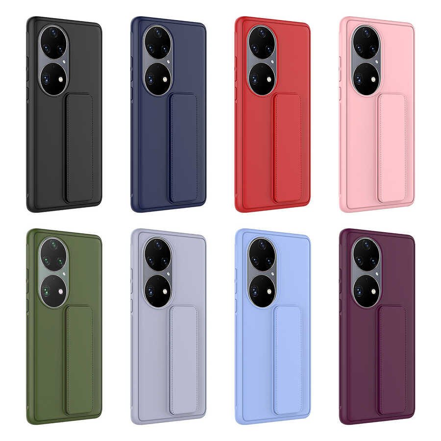 Huawei P50 Pro Kılıf HEPTEKİLETİŞİM Qstand Kapak